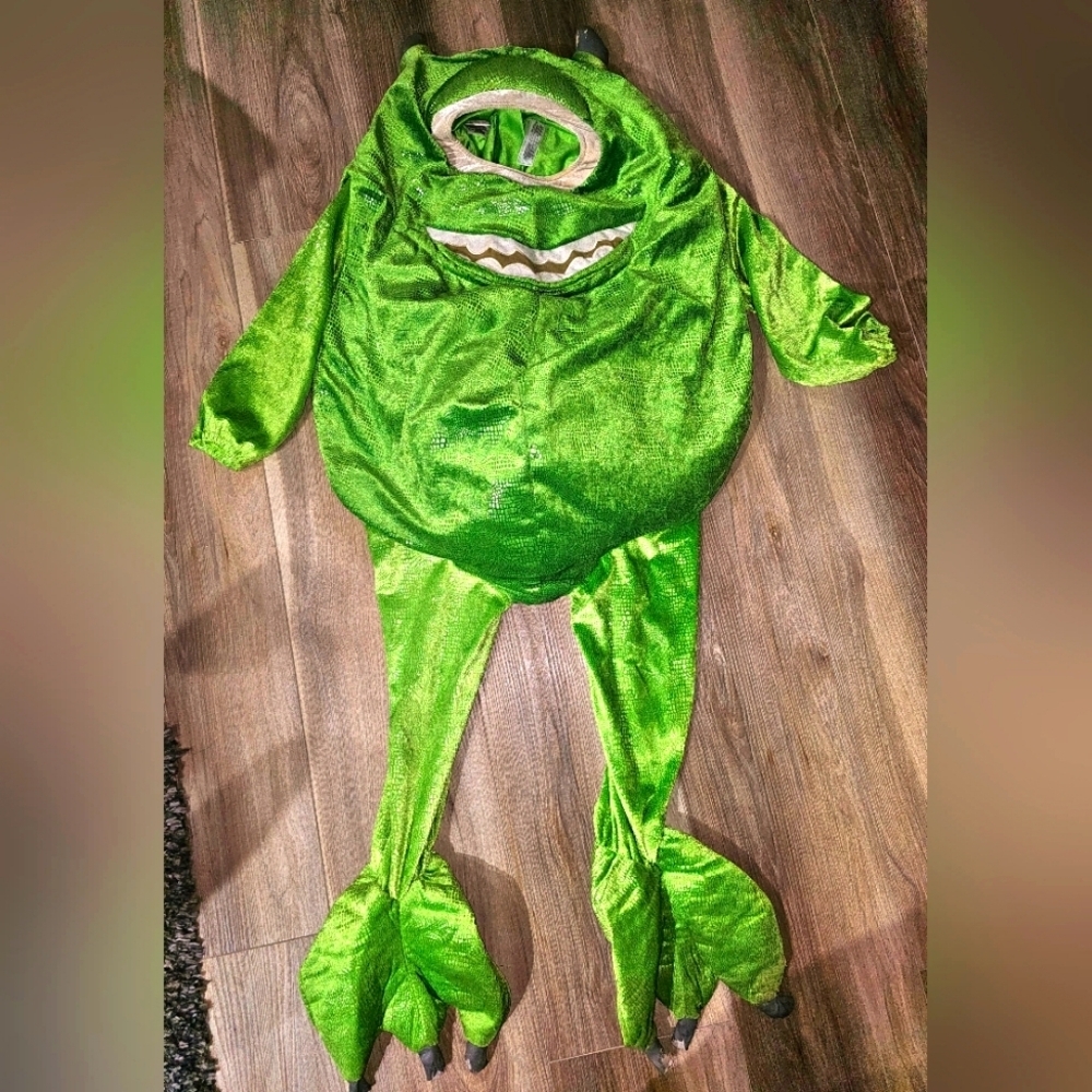 Disney Store Monsters Inc. Mike Wazowski 4T-6T Kids Halloween Costume Full Body